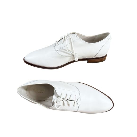 Cole Haan Shoes - Cole Haan Shoes Womens Size 8.5 Cream White Oxfords Lace Preppy Modern Classic